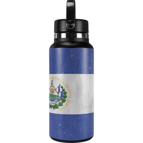 El Salvador Flag Distressed Hydro Flask 32oz Wide Mouth Skin